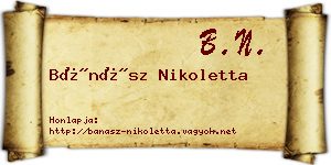 Bánász Nikoletta névjegykártya